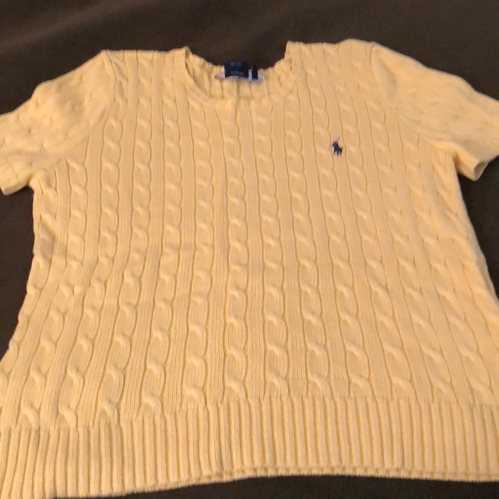 Ralph Lauren short sleeve cable sweater